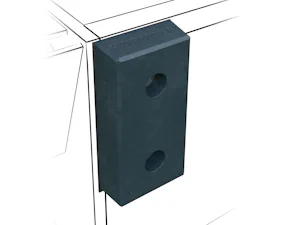 Stootbuffers van rubber, PU en staal Stootbuffers van rubber rechthoek | Hörmann