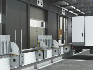 Mechanické vyrovnávací můstky a nakládací klapky mechanická nakládací klapka MRF ve svislé klidové poloze