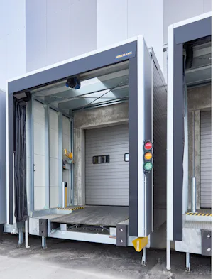 Lastehus med DOBO-system Med DOBO-systemet ("Docking before opening") har Hörmann utviklet en spesielt effektiv løsning for lasting og lossing. Fordi kjøretøyene dokker med lukkede bakdører, går hele prosessen raskere og...