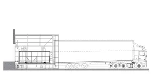 Universele laadbrug UDD Bouwtekening Laadbrug UDD Hörmann enkele vrachtwagen