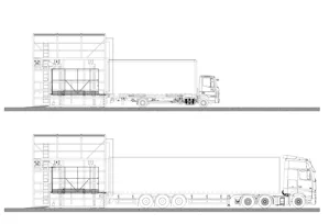 V2G-laadbrug (Vehicle-To-Ground) V2G-laadbrug (Vehicle-To-Ground) in tekening Hörmann