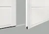 Hinged garage door frame cut-out Hinged garage door frame cut-out
