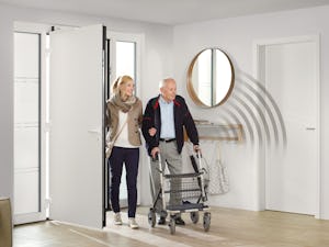 With the Hörmann PortaMatic door operator you can... With the Hörmann PortaMatic door operator you can automatically open and close your timber and steel internal doors via hand transmitter or button. Whether you are physically disabled or would simply...