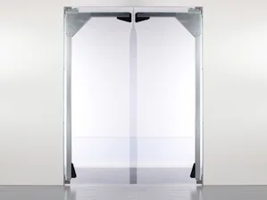 Hörmann Flex double-action doors are designed for use in... Hörmann Flex double-action doors are designed for use in buildings with normal forklift traffic. The double-action doors are delivered completely pre-assembled for simple fitting. The size of the door...