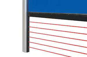 Zone D'insertion de Rail de Guidage étroit + joints d'Étanchéité Arrêtez le Flux D’air à la Porte Les rails de guidage compacts en aluminium ne nécessitent que 5-½" d'espace libre de chaque côté de l'ouverture de la porte. La porte se ferme extrêmement bien grâce à la zone d'insertion étroite du...