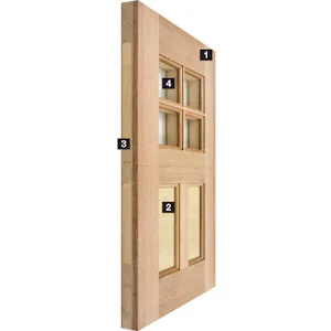 Profile 5/8” Clear Western Red Cedar Overlay with 7/16” profile bead where edges are exposed 1/4” Luan Plywood Face Frame: Nominal 1-1/8” Finger-Joint Kiln dried HEM/FIR, Double End Stiles (standard on all...