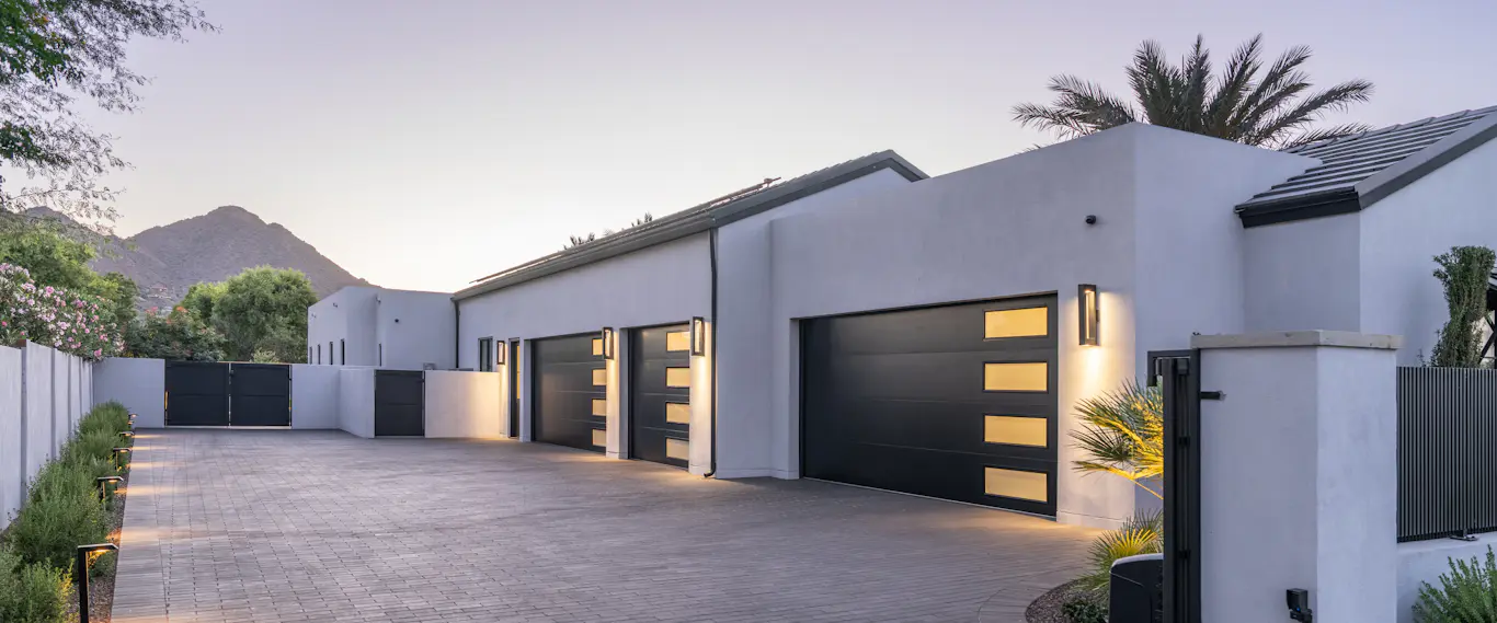 Modern Tech 3550 AFR Black Satin Etch 3 Doors Last Light.jpg?ar=12%3A5&auto=compress%2Cformat&fit=crop&ixlib=php 4.1, Titan Overhead Door