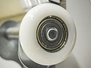 White 11 Ball Bearing Nylon Rollers