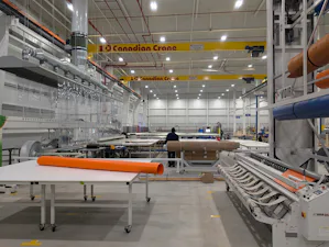 4. CHILLFAST Insulated Curtain Fabrication
The... 4. CHILLFAST Insulated Curtain Fabrication
The Technology:Automated vertical storage carousels house vinyl material rolls. Advanced welding machines bond insulation throughout the curtain with...