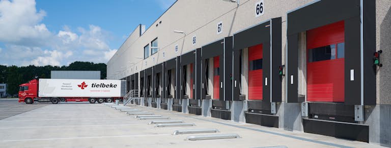 Row of loading dock equipment